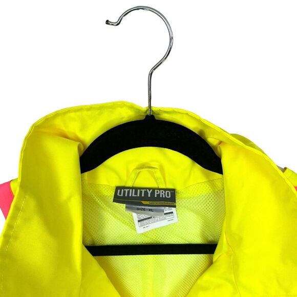 Utility Pro Womens Safety Hooded Jacket High Visibility‎ ANSI Class II Zip Sz XL - Picture 3 of 6